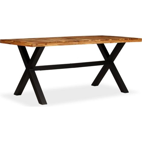 Maison Exclusive - Esstisch Massivholz Akazie und Mango 180x90x76