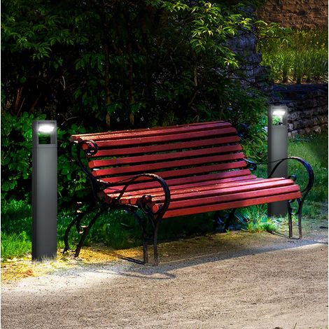 Lámpara de jardín LED 8 W, 460 lm, 3000 K, IP65, ángulo ajustable, gris oscuro OKMYHOME (1/5)