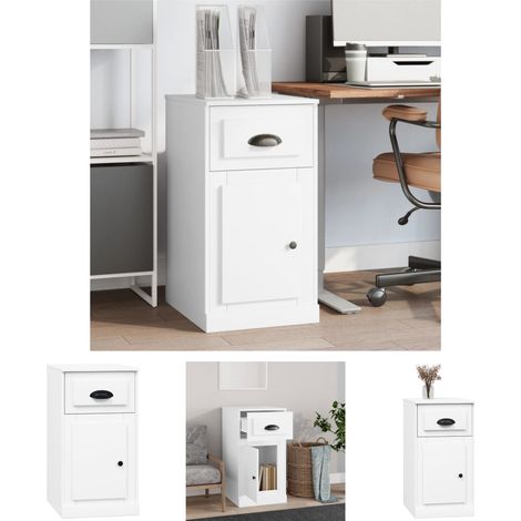 Stauraum - vidaXL Beistellschrank mit Schublade Weiß 40x50x75 cm Holzwerkstoff - Wohnzimmer (1/5)