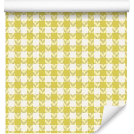Tapetenstoffmuster Creme und Gelb, dezente Details 50x1000 cm (1/5)