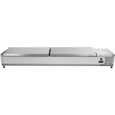 Saladette Réfrigérée à Poser Couvercle Inox - 9 x GN 1/3