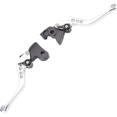 Levier de Frein 1 Paire de Leviers de Frein en Alliage d'aluminium anodisé Poignée de Courte Leviers de Remplacement 350 de Courts (SILVER) (1/5)