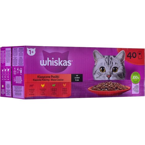 Cibo umido per gatti Whiskas Classic Treats in salsa Mix 40x85 g (1/5)