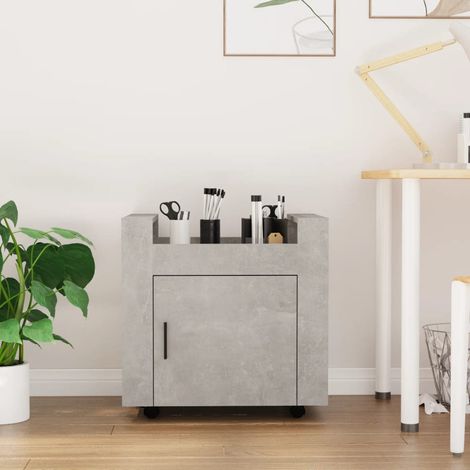 Desk Trolley Concrete Grey 60x45x60 cm Engineered Wood vidaXL (1/5)