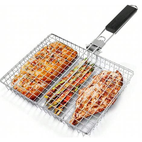 Paniers à barbecue, paniers à poissons, paniers à barbecue en acier inoxydable, accessoires de barbecue (1/5)