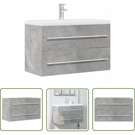 vidaXL Armoire de lavabo chêne artisanal 80x38,5x48 cm bois ingénierie (1/5)