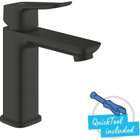 Grohe Dice - Waschtischarmatur mit Push-Open-Ablauf, schwarz matt 1018332430