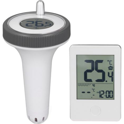 Thermomètre numérique flottant sans fil pour piscines, avec écran LCD, étanche, précision de 0,1 °C, pour mesurer la température de l'eau des piscines et des spas.-AquaForge (1/5)