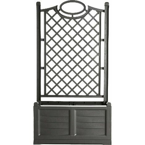 Jardinière avec treillis séparé 80x42,5x150h cm – Fer forgé – Pour espaces extérieurs – Résistante aux intempéries – Bama (1/5)