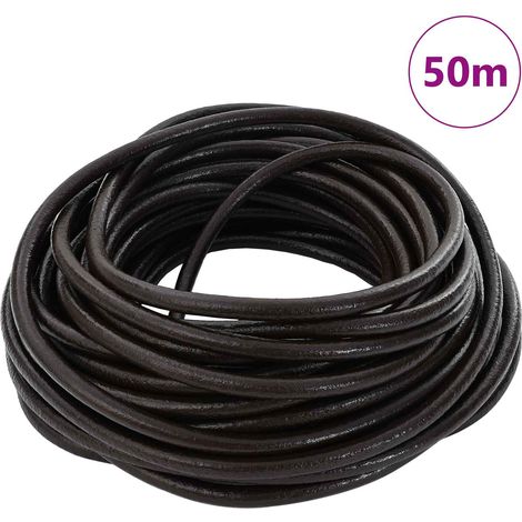 Corde en Cuir Marron foncé Ø5 mm x 50 m Cuir (1/5)