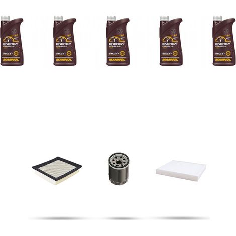 Kit tagliando 3 FILTRI e 5L OLIO compatibile con Nissan Teana 2.3 v6 127kw Dal 2003 (1/4)