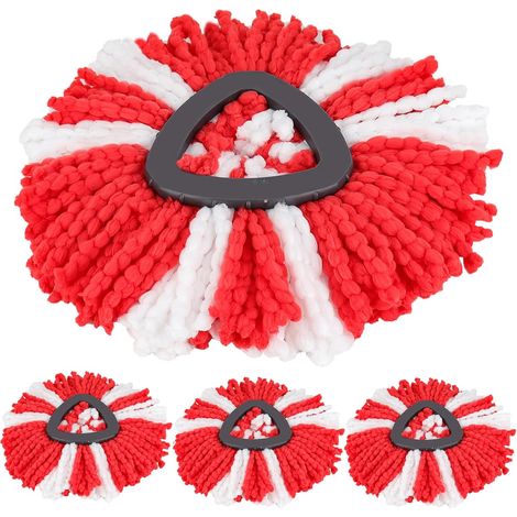 Replacement Mop Head Compatible with VI-Leda Turbo Mop, Red Mop Base Compatible with VI-ledas/O Cedars EasyWring and Clean Mop Replacement Head for Microfiber Mop Heads (1/5)