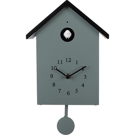 Horloge Coucou Murale Élégante en Plastique Vert pour Décoration Intérieure 20 x 10 x 26 cm - PANGIVO (1/4)