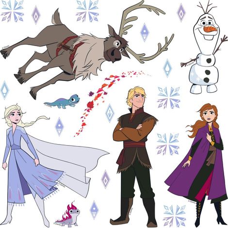 Mini Stickers Disney - La Reine des Neiges 2 - modèle dessin - 30 CM x 30 CM (1/4)