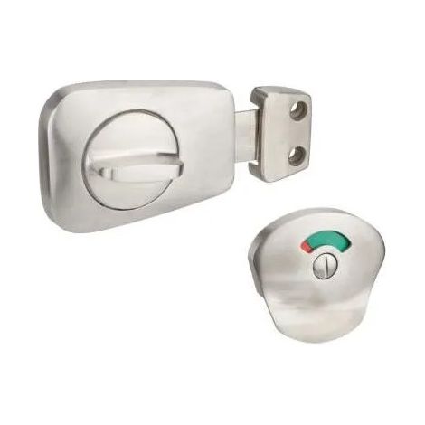 Catenaccio con indicatore, acciaio inossidabile spazzolato, per porta da 40 mm (1/2)