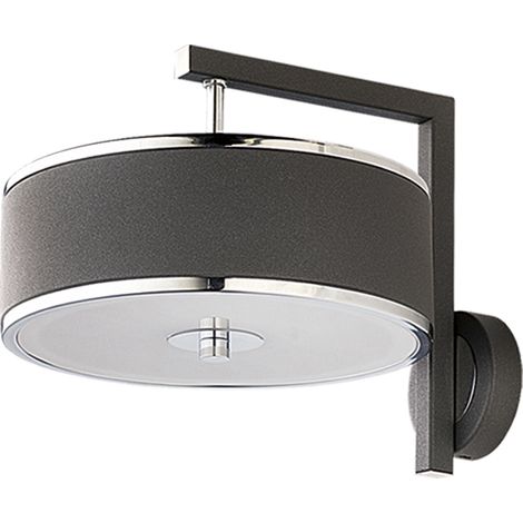 Applique moderna rotonda grafite/cromo 1xE14 11W Jazz Jupiter