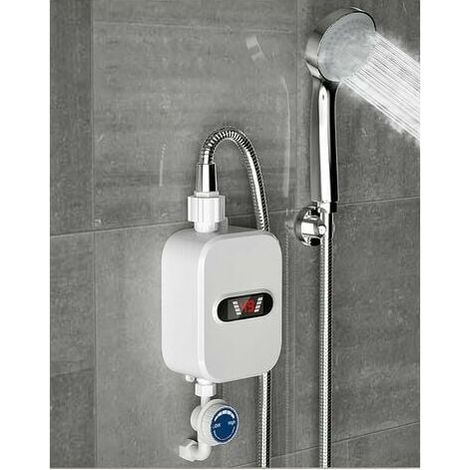 CHOYCLIT Calentador de agua eléctrico instantáneo, mini calentador de agua rápido de 3500 W y 220 V para cocina, baño y ducha (1/5)