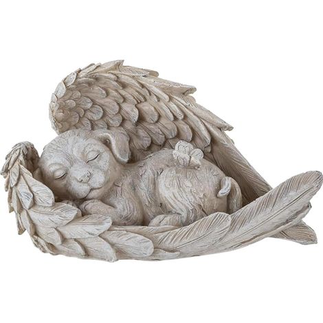 Pierre commémorative en forme d'ange, 23 x 13 x 13 cm, monument funéraire pour chien, statue commémorative pour jardin, idéale pour les tombes de jardin ou comme souvenir de maison. (1/5)