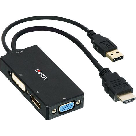 Lindy 38182 cavo e adattatore video 0,15 m Nero (1/2)