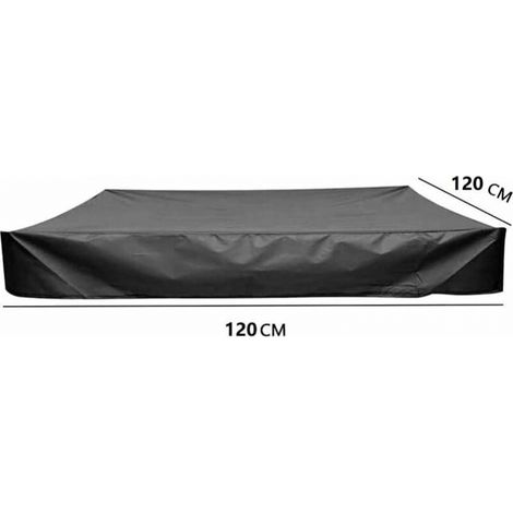 Housse Imperméable Forme Bateau Pour Bac à Sable – Tissu Oxford 160x113x22 Cm – Protection Pluie Et Poussière – Noir/Vert