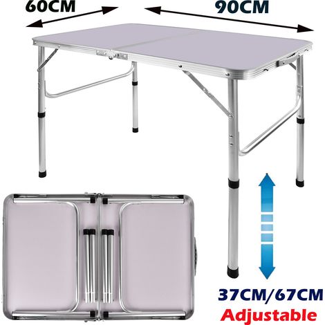 3FT/90cm Falten Camping Picknick Tisch Party Garten Aluminium Einstellbar (1/5)