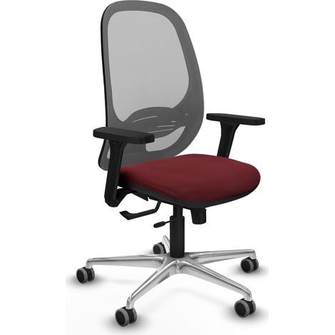 Sedia da ufficio piqueras y crespo Cilanco granata alluminio (1/2)
