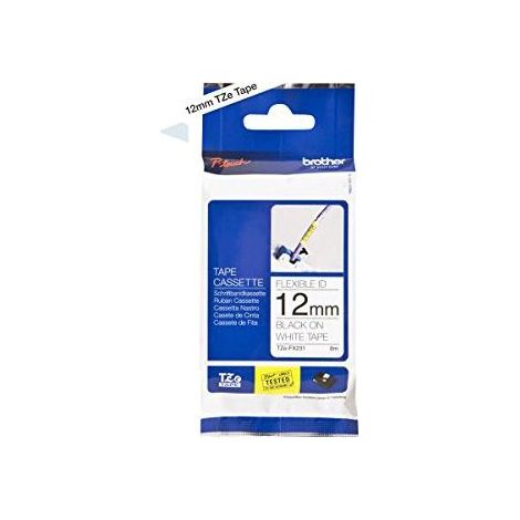 Brother TZe FX231 - Cinta flexible - negro sobre blanco - rollo (1,2 cm x 8 m) - 1 rollo (s) - para P-Touch GL-H105, PT-1080, 10 (1/5)