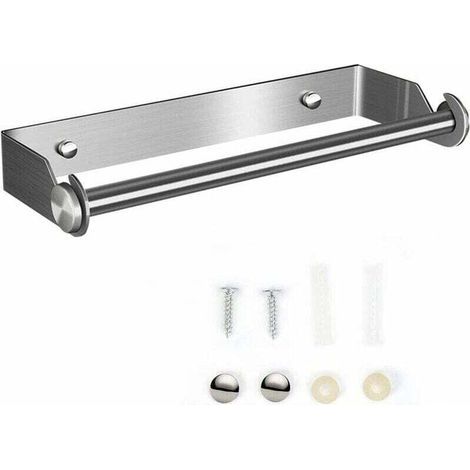 Papierhandtuchspender, Papierhandtuchhalter, Wand-Papierhandtuchspender, Aluminiumfolien- und Folienspender, Wand-Papierhandtuchhalter, Küchenrollenspender (Silber) (1/5)