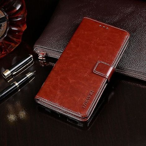 Coque Crazy Horse Cuir pour Blackview BV9800 Pro, étui en cuir véritable, protection robuste, pochette à rabat avec porte-cartes, noir, compatible aimant (1/5)