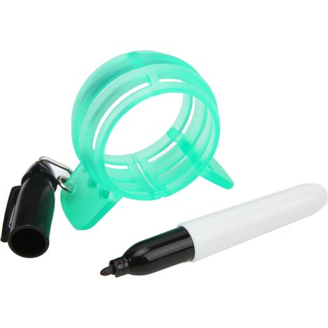 Marqueur de ligne de golf à 360° en plastique, outil de traçage de trois lignes pour usage général, vert (1/5)