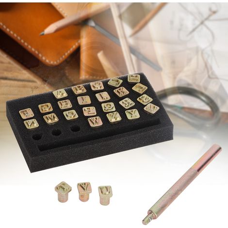 Ensemble d'outils de marquage pour cuir (lettres, chiffres et caractères anglais), 6 mm (1/4 pouce). (1/2)