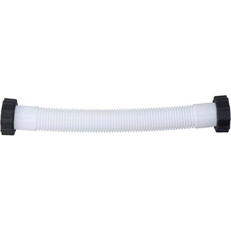 Ej.Life Tuyau de rechange pour pompe de piscine Intex 1,5 po de diamètre Tuyau de remplacement pour piscines hors sol Blanc 0,4 m / 1,3 pi (1/4)