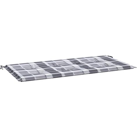Maison Exclusive - Gartenbank-Auflage Grau Karomuster 100x50x3 cm