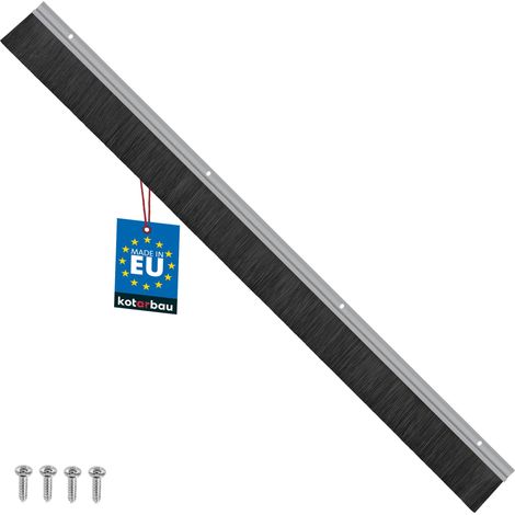 KOTARBAU® Brosse Bas de Porte - Aluminium - 1 m - Argent - Isolant - 60 mm - Joint De Porte D'Entrée - Protection Insectes - Langlebig Fiable - Bas de Ouvrant Isolant - Anti Cafard - à Visser Bavette