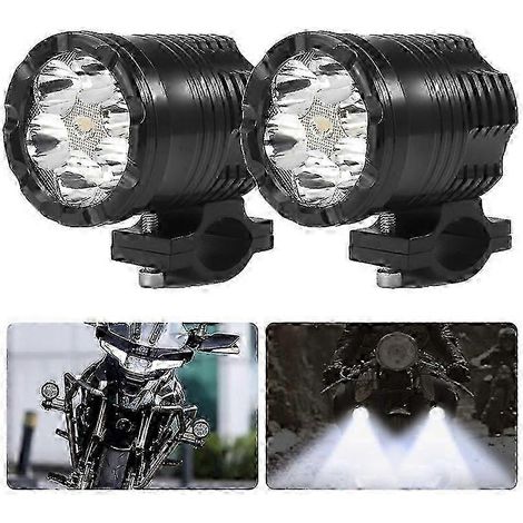 Universal-LED-Motorradscheinwerfer, Zusatzscheinwerfer für Motorräder, 12 V/24 V, 1 Stück, SZRH AS