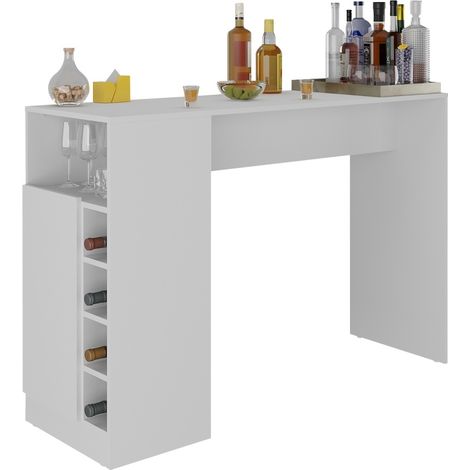 MESA ALTA TIPO BAR CON BODEGA CUARZO