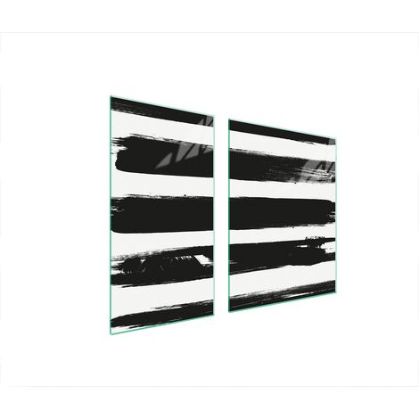 GLASSCHUTZPLATTE FÜR HERD 90x52 STREIFEN (1/5)