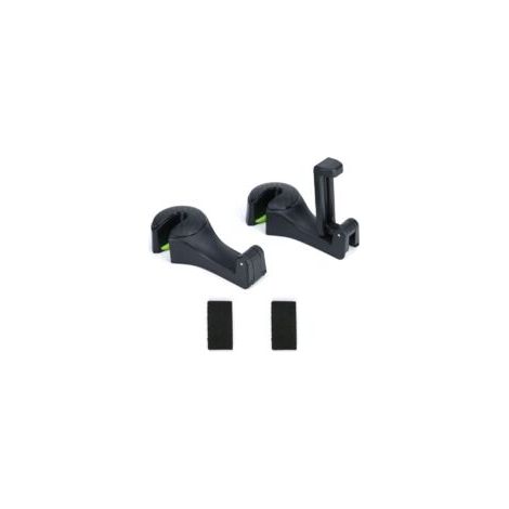 2 ganchos multifuncionales para coche, gancho giratorio de 90° con soporte para teléfono para reposacabezas - Crezuo