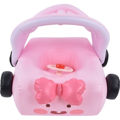 Bouée bébé en forme de voiture, bateau, épaisse et sûre, rose, pour la piscine (1/5)