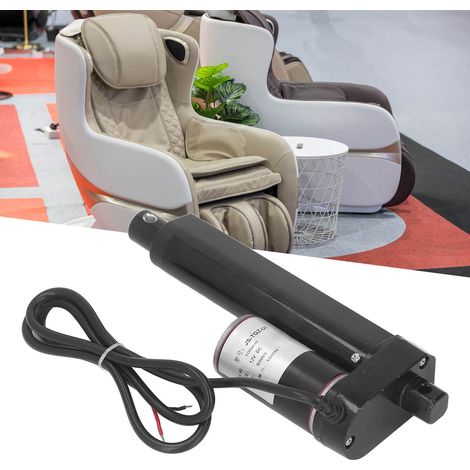 Tige de poussée électrique Black JS-TGZ-U1, 1000N, configuration d'engrenages métalliques, moteur 12V de 100 mm, tige de poussée pour fauteuil de massage. (1/5)