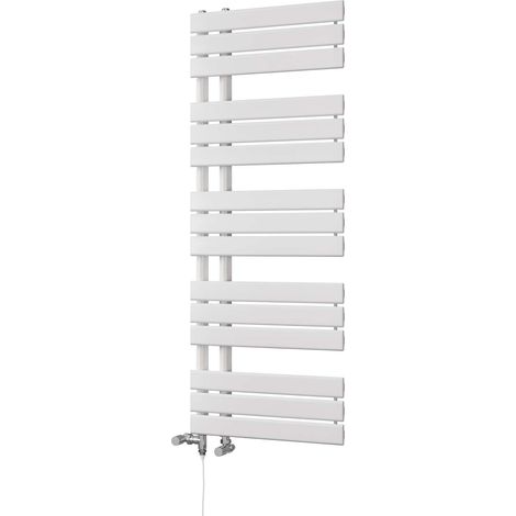 Tristan - White Dual Fuel Towel Rail H1292mm x W500mm Standard (1/3)