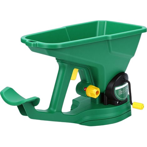 Épandeur à manivelle 2L, 5 vitesses, engrais portatif pour pelouse et jardin. (1/5)