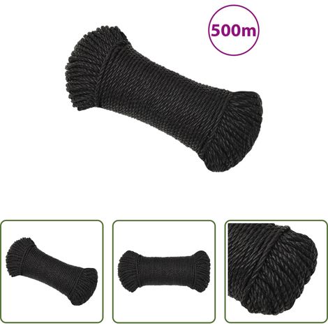 Seil - Arbeitsseil Schwarz 8 mm 500 m Polypropylen (1/5)