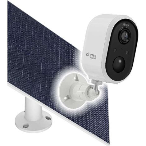 Beghelli Telecamera Outdoor Full HD con Pannello Solare Bianco - Sicurezza Esterni