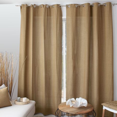 Rideau “Cambria” – 140 x 240 cm – Coton recyclé - 140x240cm - Ocre
