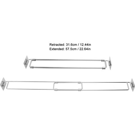 Ortviai Bar de Sécurisation Réglable pour Réfrigérateur de Camping-car – Acier Inoxydable 304, 31,6–57,5 cm (1/4)