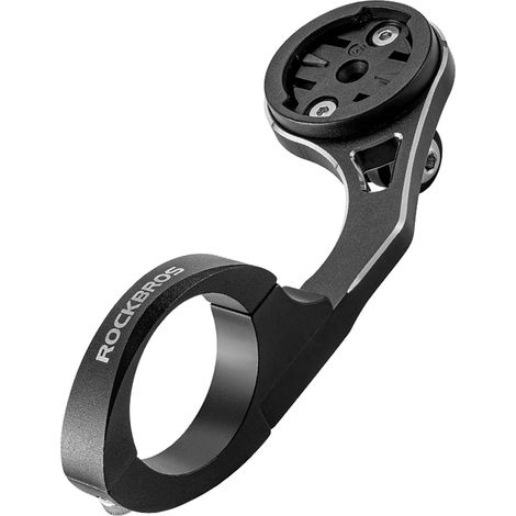 2-in-1-Lenkerhalterung für Fahrradcomputer/Navigationsgerät und Kamera/Beleuchtung – Schwarz (1/4)