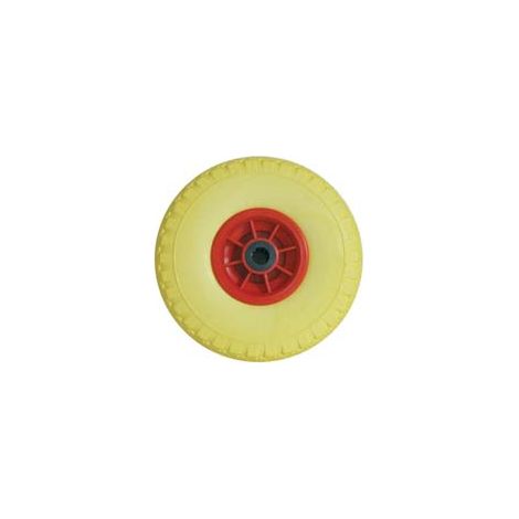 RUOTA PER CARRELLO PU PIENA MM.260 CERCHIO IN PLASTICA ø mm.260x85 foro mm.20 con cuscinetti ALTE