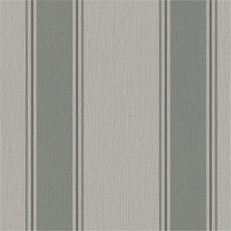 Papel pintado con rayas Profhome 399833 papel pintado vinílico estampado en caliente tejido non tejido ligeramente texturado de estilo tradicional mate gris gris-ratón gris sombra 5,33 m2