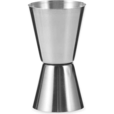 Verre doseur double - Doseur à cocktail 20/40 ml, argenté, doseur à boissons-AquaForge (1/2)